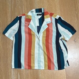 Volcom Women’s Striped Button Down Shirt